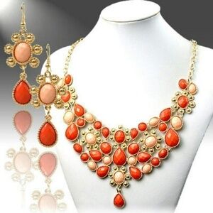 Statement Necklace and Earrings Set